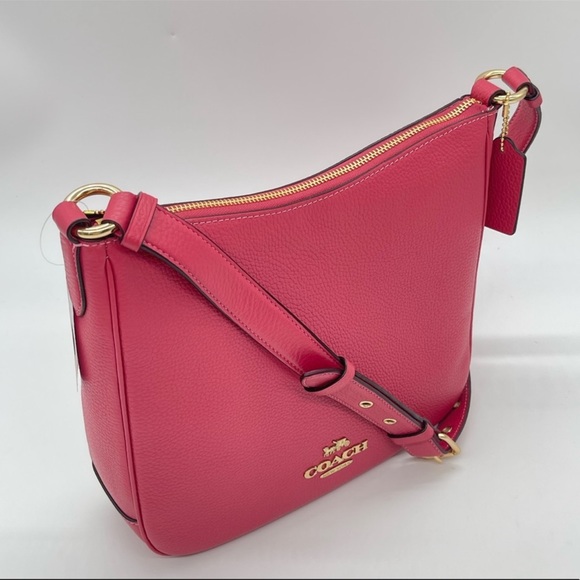 Coach Ellie File Bag Crossbody Pink/Gold - Picture 12 of 14